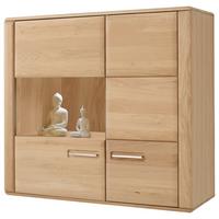 Hängevitrine Sena B: 107 cm Eichefarben - Eichefarben, Design, Glas/Holz (107/98/38cm) - Livetastic