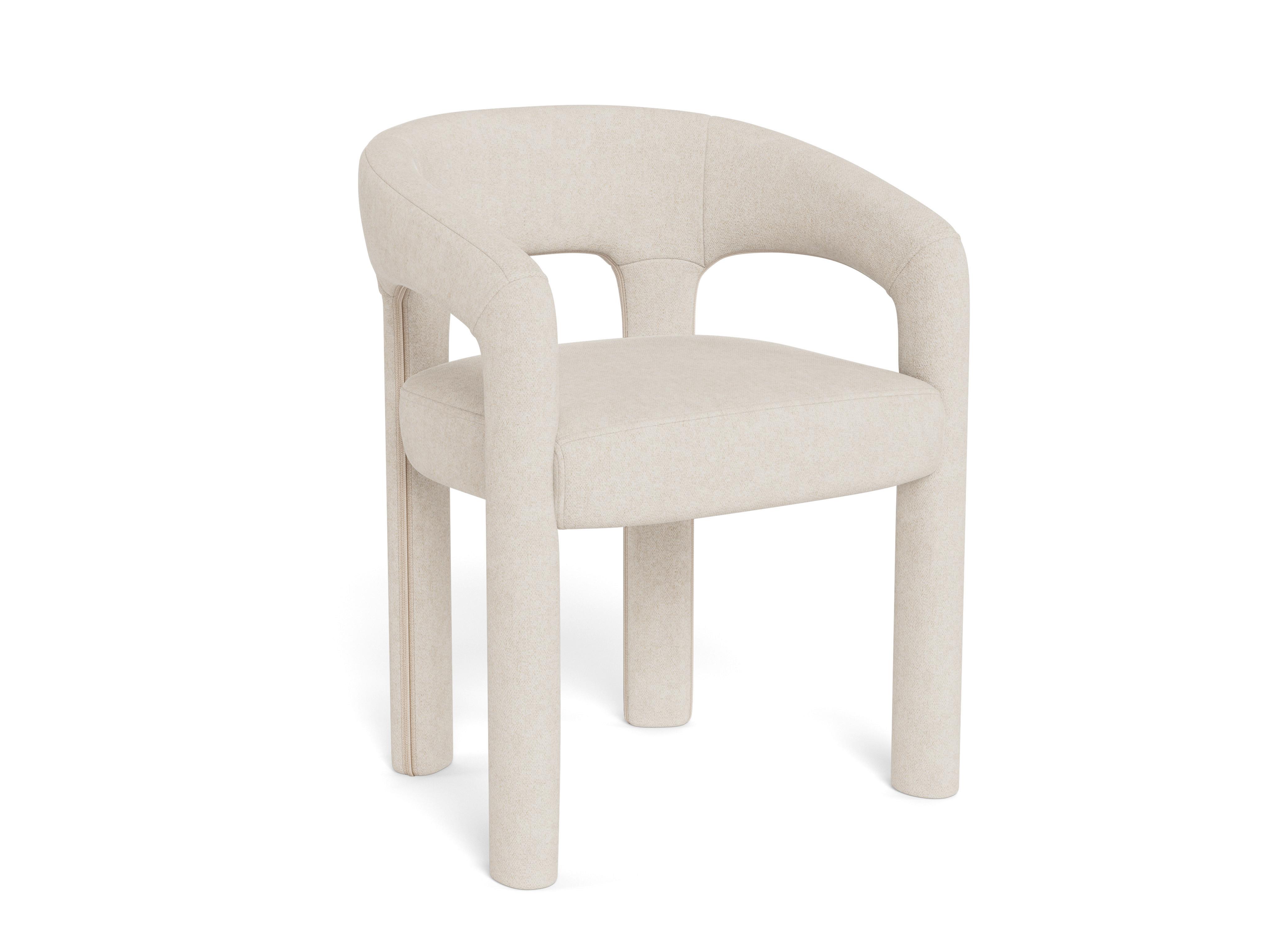 Židle s područkami Cole, béžová - béžová, Moderní, kov/textil (58/76/55cm) - MID.YOU