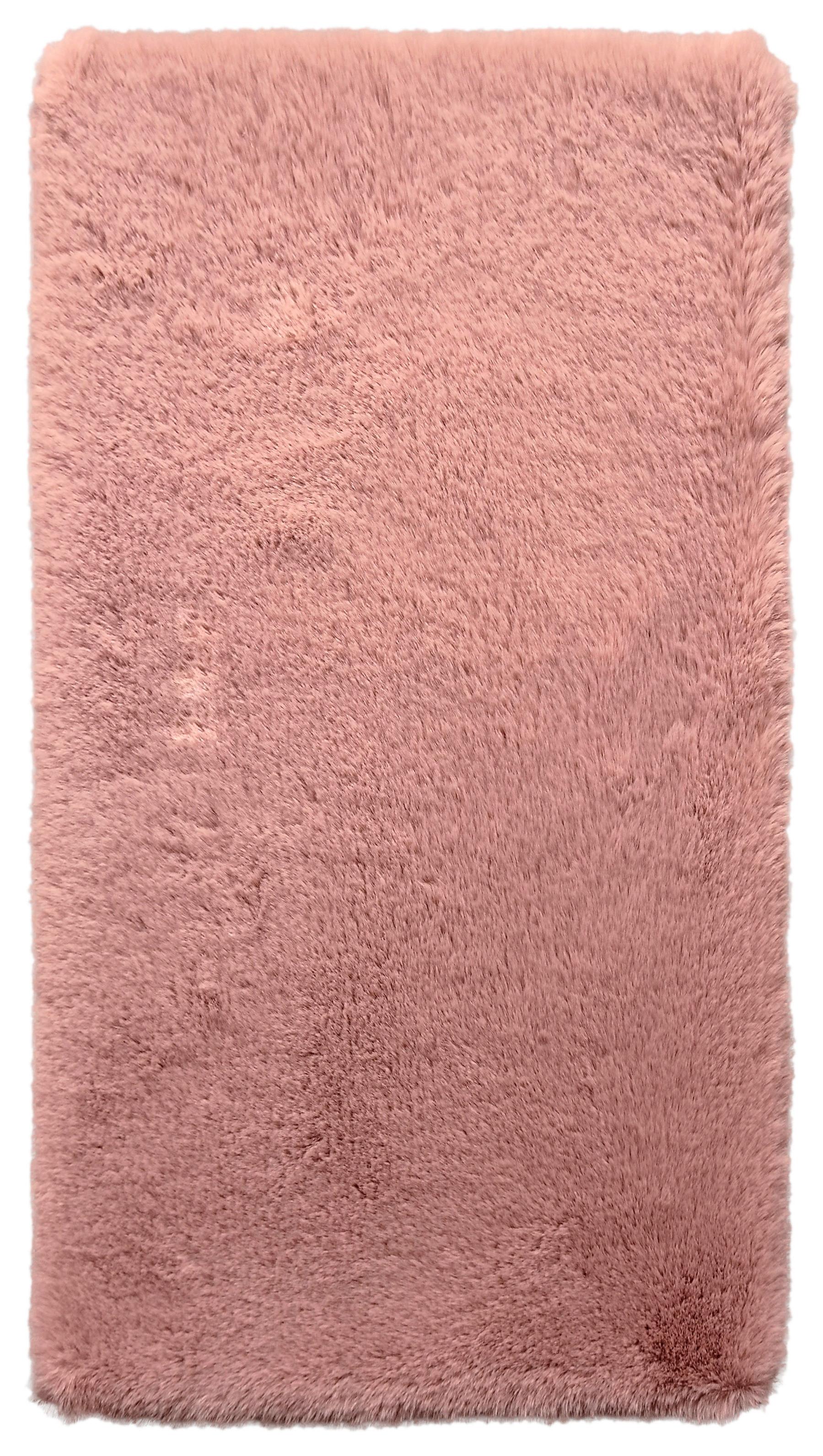 UMĚLÁ KOŽEŠINA Caroline 1, 80/150cm, růžová - starorůžová, textil (80/150cm) - Mömax