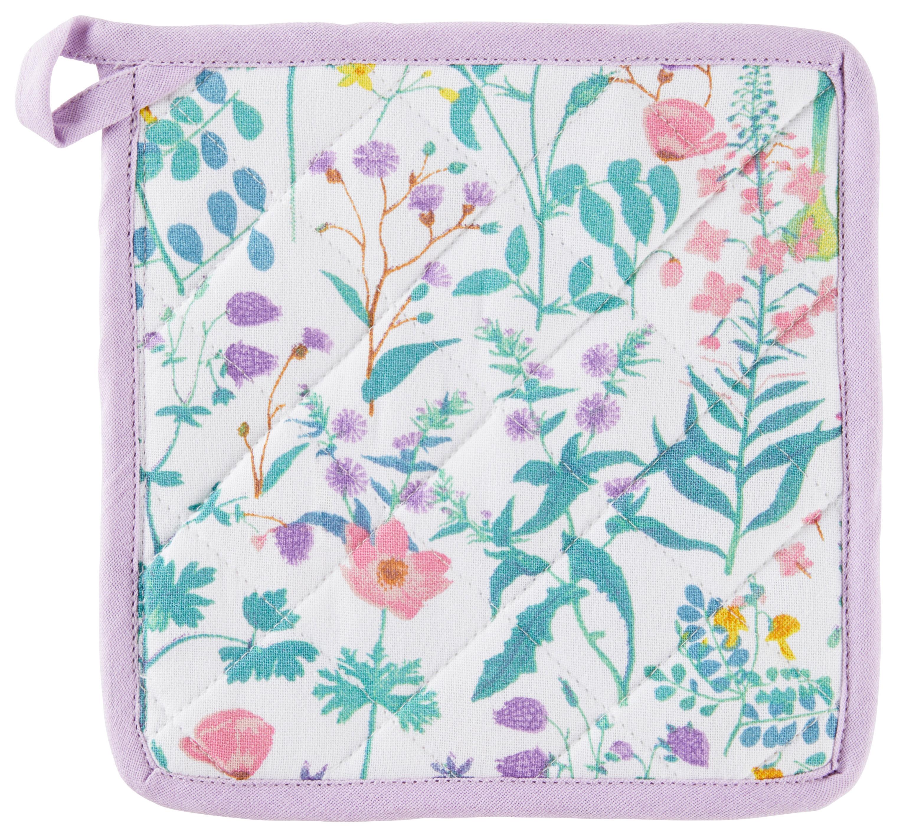 Topflappen Viola - Pink/Pastellblau, MODERN, Textil (21/21cm) - Luca Bessoni