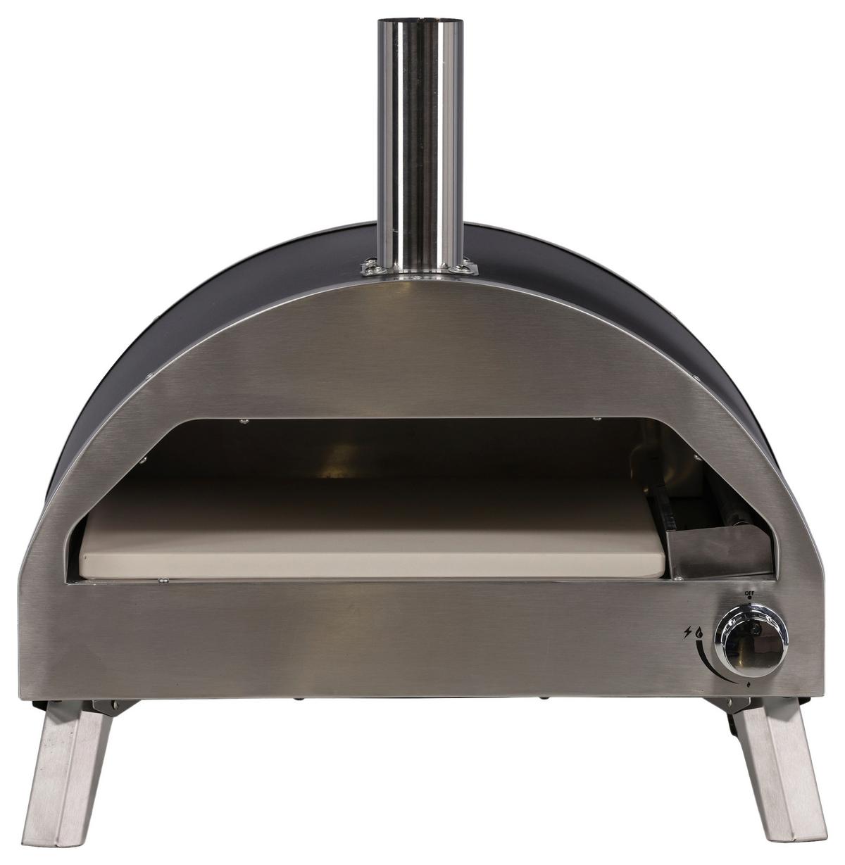 Pizzaofen Kerang Silberfarben - Silberfarben, KONVENTIONELL, Metall (56,3/56,5/54cm) - Gardenson