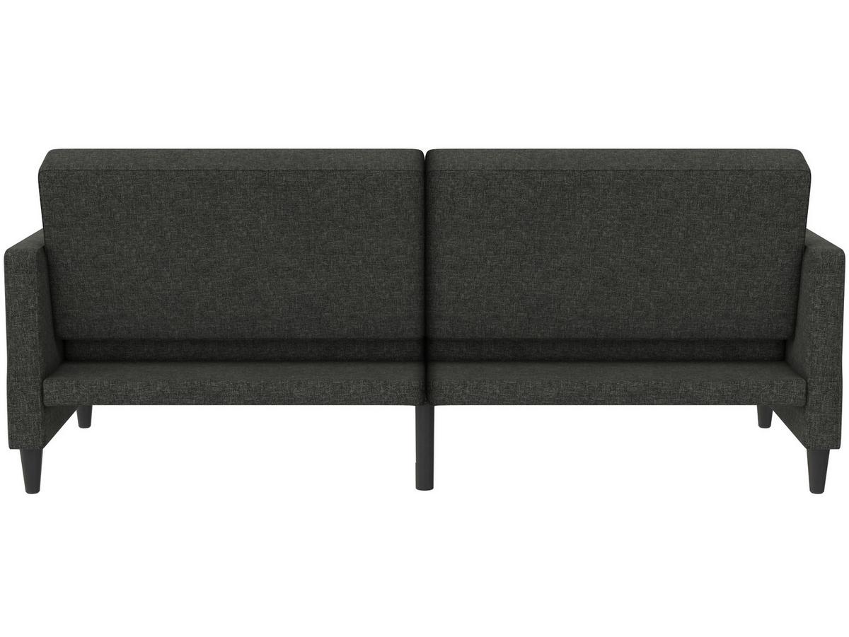 Schlafsofa Hannover Anthrazit, mit Schlaffunktion - Anthrazit/Schwarz, Basics, Textil (203/82cm) - Livetastic