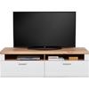 TV-Lowboard Auris B: 163,2 cm Eiche Dekor / Weiß - Eichefarben/Weiß, MODERN, Holzwerkstoff (163/50/50cm) - Luca Bessoni