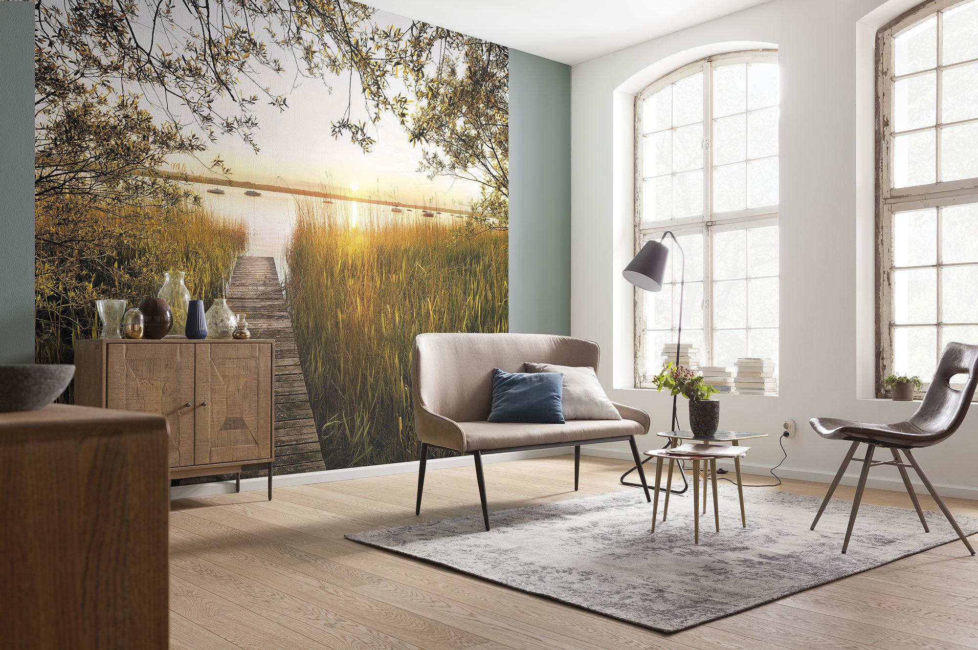 Vliestapete Sh077-Vd3 Lakeside - Natur (300/250cm)