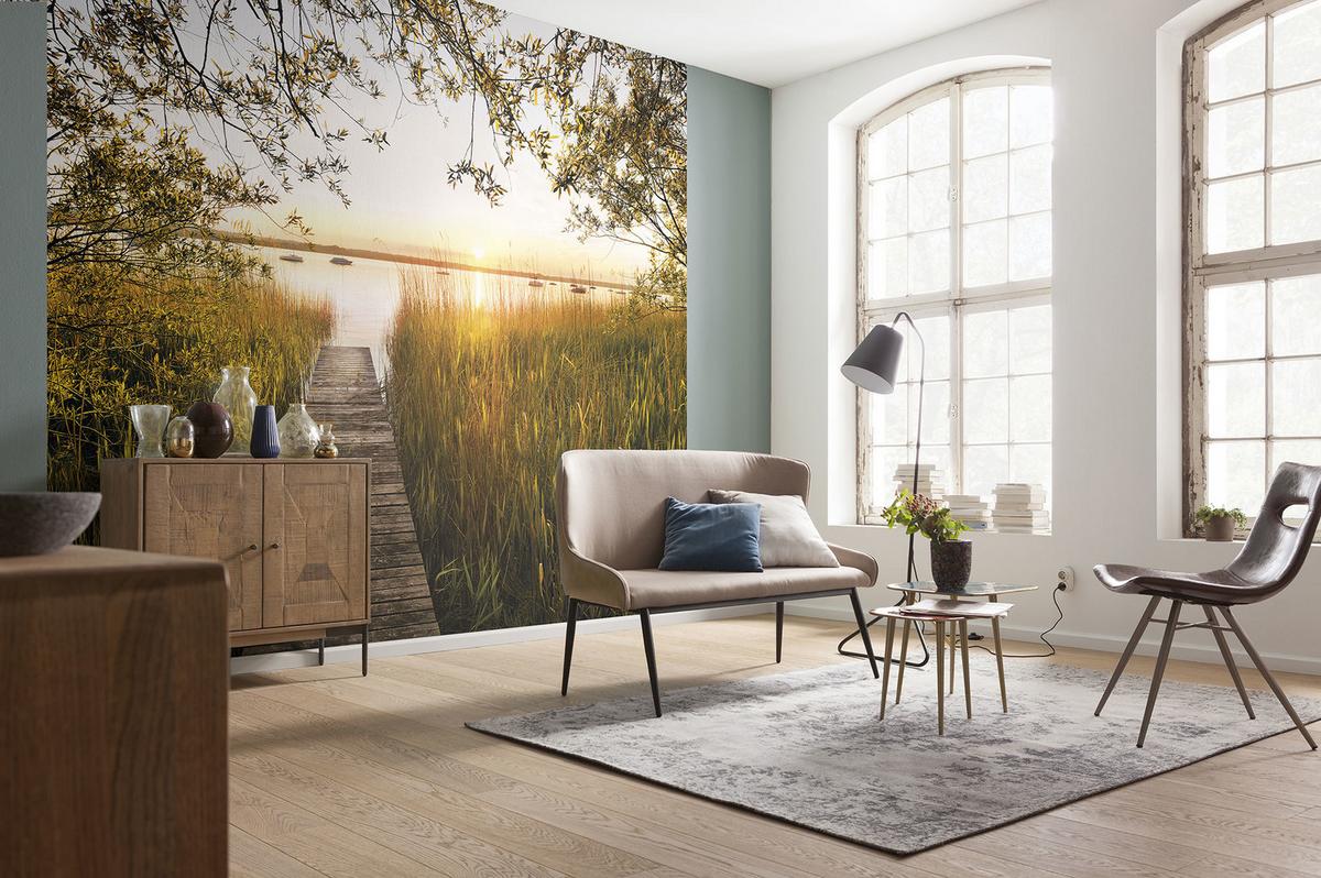 Vliestapete Sh077-Vd3 Lakeside - Natur (300/250cm)