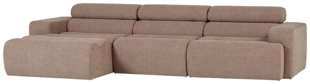 ECKSOFA Novi Taupe S: 173x300cm - Taupe/Schwarz, Design, Textil (173/300cm) - Livetastic