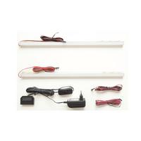 Glasbodenbeleuchtung 2-Er Set 8 W inkl. Trafo/Zuleitung - Schwarz/Weiß, Design, Kunststoff/Metall (45/2/2cm) - Livetastic