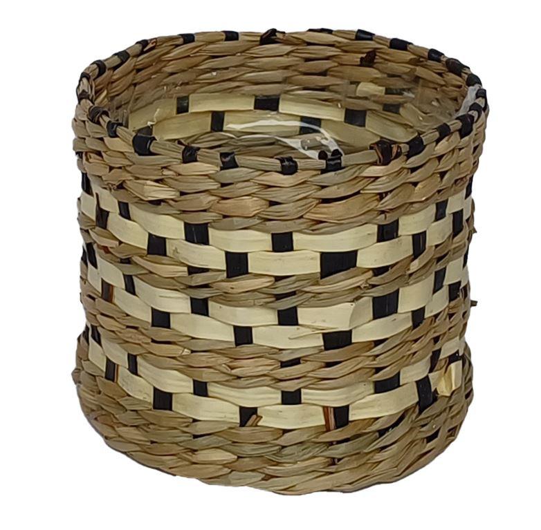 Übertopf Ryal - Naturfarben, KONVENTIONELL, Naturmaterialien/Kunststoff (12/11cm) - Ondega