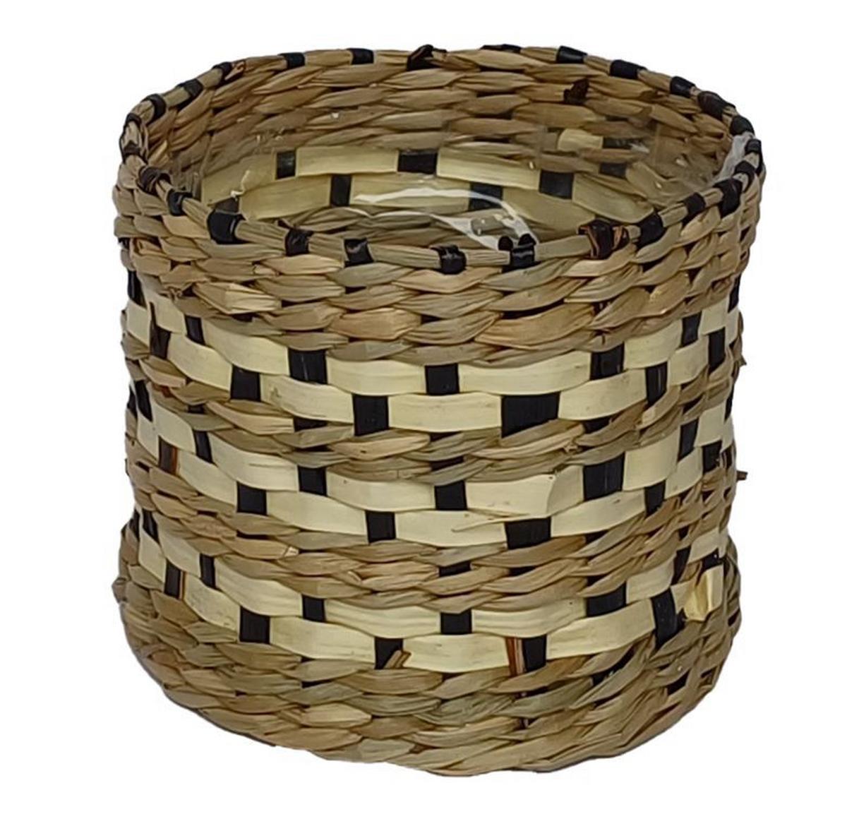 Übertopf Ryal - Naturfarben, KONVENTIONELL, Naturmaterialien/Kunststoff (12/11cm) - Ondega