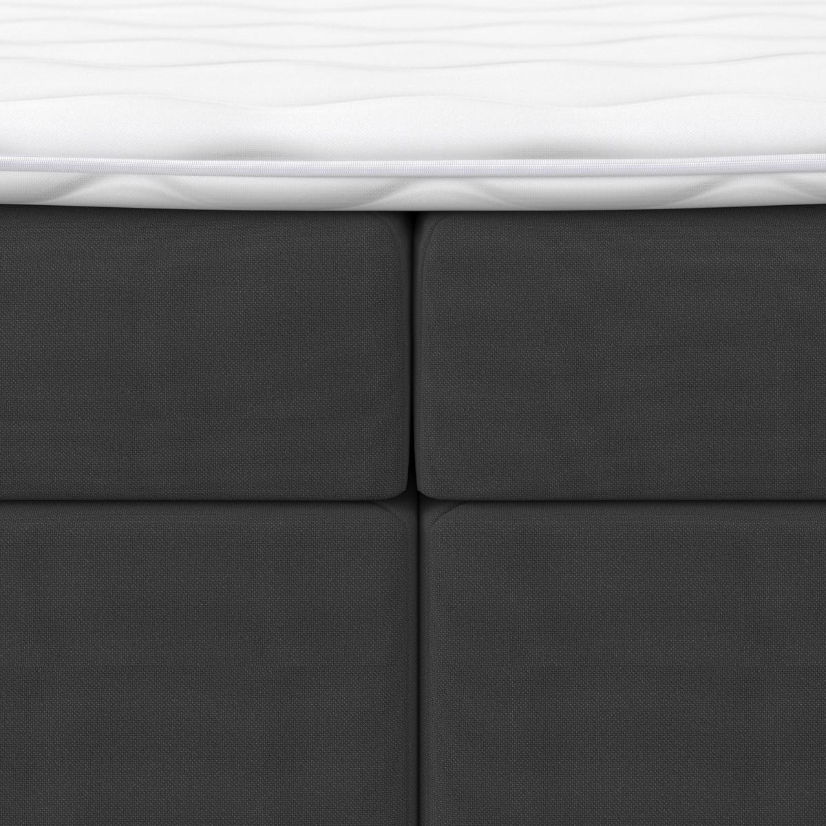 Boxspringová postel LUCY 180x200, tmavě šedá - tmavě šedá, Moderní, dřevo/kompozitní dřevo (180/200cm) - Bessagi Home