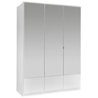 Trojdverová zrkadlová skriňa IMAGO biela 135cm - biela/hliníková, Konventionell, kov/kompozitné drevo (135/199/58cm) - MID.YOU