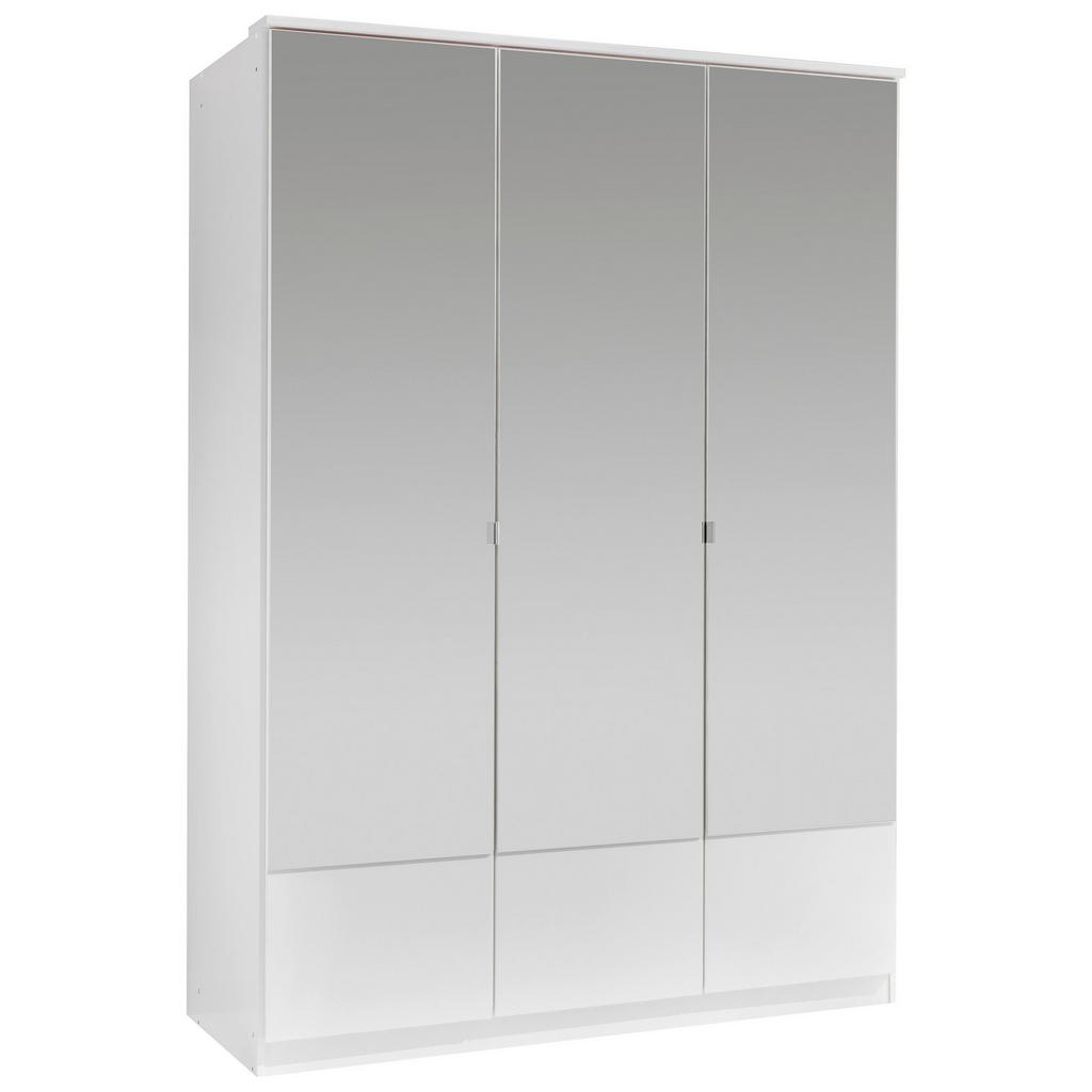 Drehtürenschrank M. Spiegeltür 135cm Imago, Weiß Dekor
