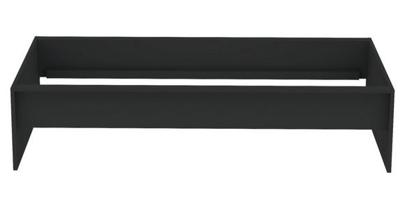 Bettrahmen Unit 90 - Anthrazit, KONVENTIONELL, Holzwerkstoff (205/105/47cm) - Ondega