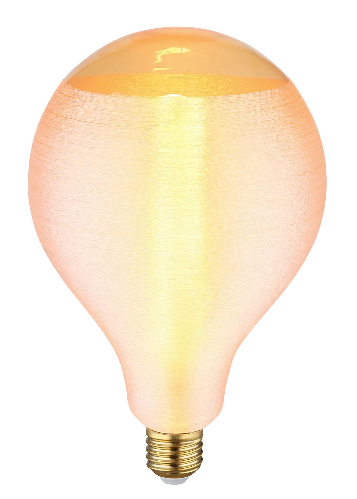 LED-Leuchtmittel 11537a - Messingfarben/Orange, Basics, Glas/Metall (13/21cm) - Globo