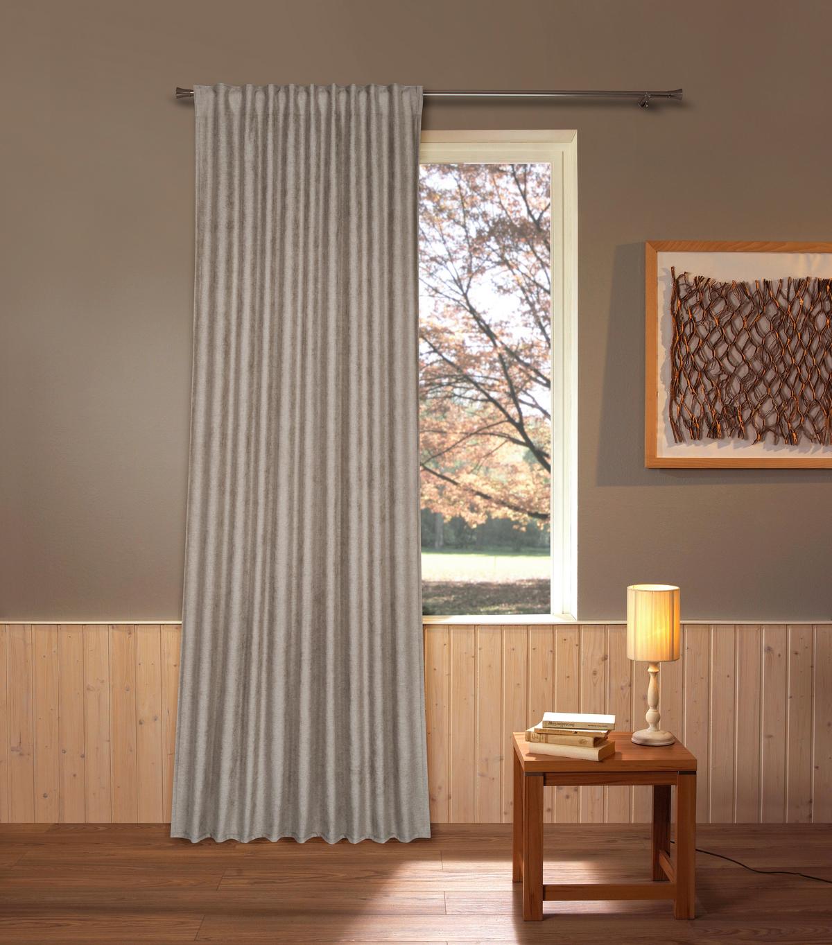 Verdunkelungsvorhang Melinda - Taupe, ROMANTIK / LANDHAUS, Textil (135/245cm) - James Wood