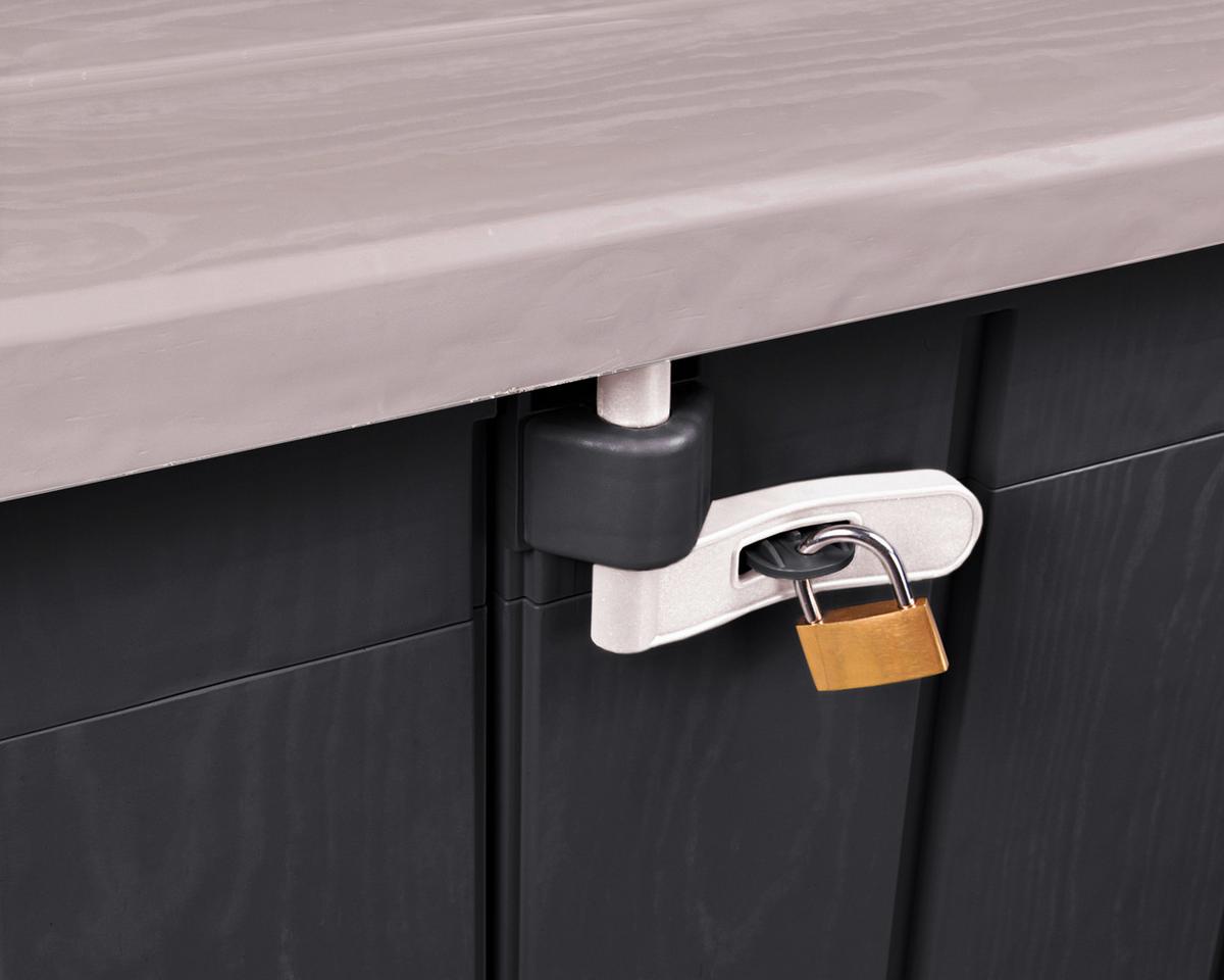 Mülltonnenbox 130x111x75 cm Anthrazit/Grau versperrbar - Anthrazit/Grau, Basics, Kunststoff (130/111/75cm)