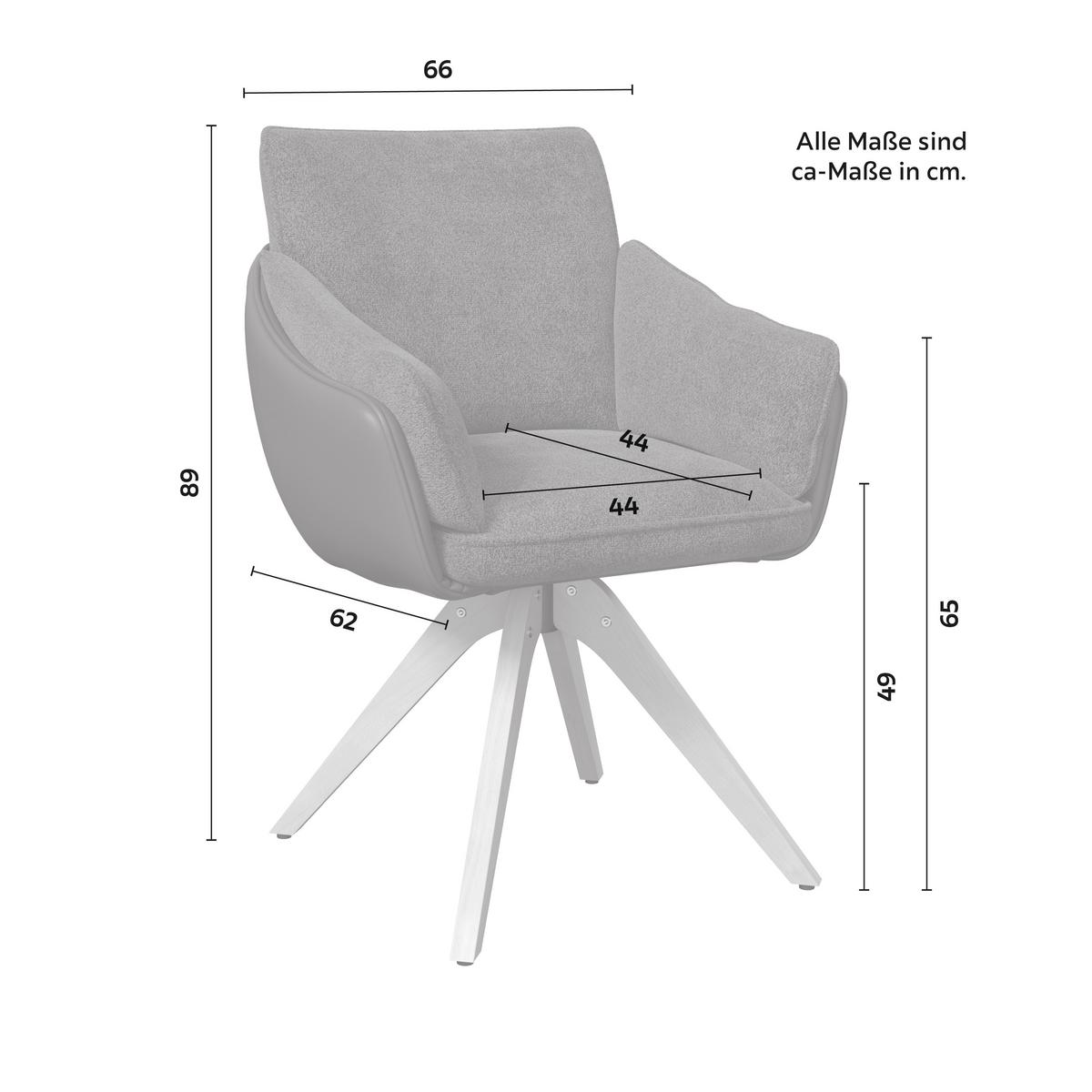 Stolička s podrúčkami Alja, tmavosivá - farba buka/tmavosivá, Modern, kov/drevo (66/89/62cm) - Bessagi Home