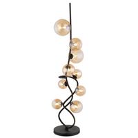 Led-stehleuchte 56141-9s - Klar/Schwarz, Design, Glas/Kunststoff (33/122cm) - Globo