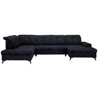 Rohová sedačka U SIERRA, levá, antracitová tk. INFINITY - antracitová, Moderní, kov/textil (230/364/181cm) - Mömax