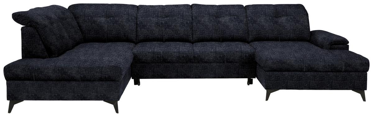 Rohová sedačka U SIERRA, levá, antracitová tk. INFINITY - antracitová, Moderní, kov/textil (230/364/181cm) - Mömax