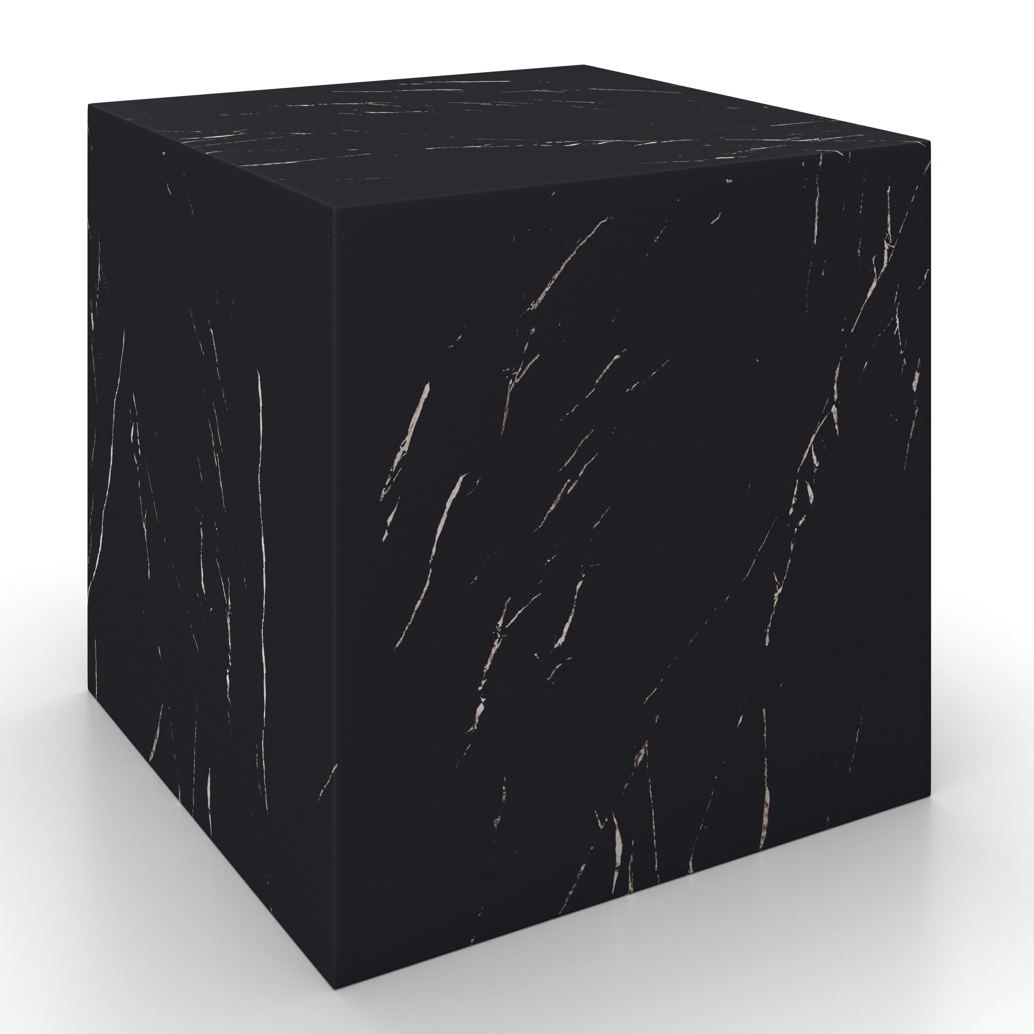 KONFERENČNÝ STOLÍK EZRA - čierna, Modern, kompozitné drevo (40/45,5/40cm) - Bessagi Home