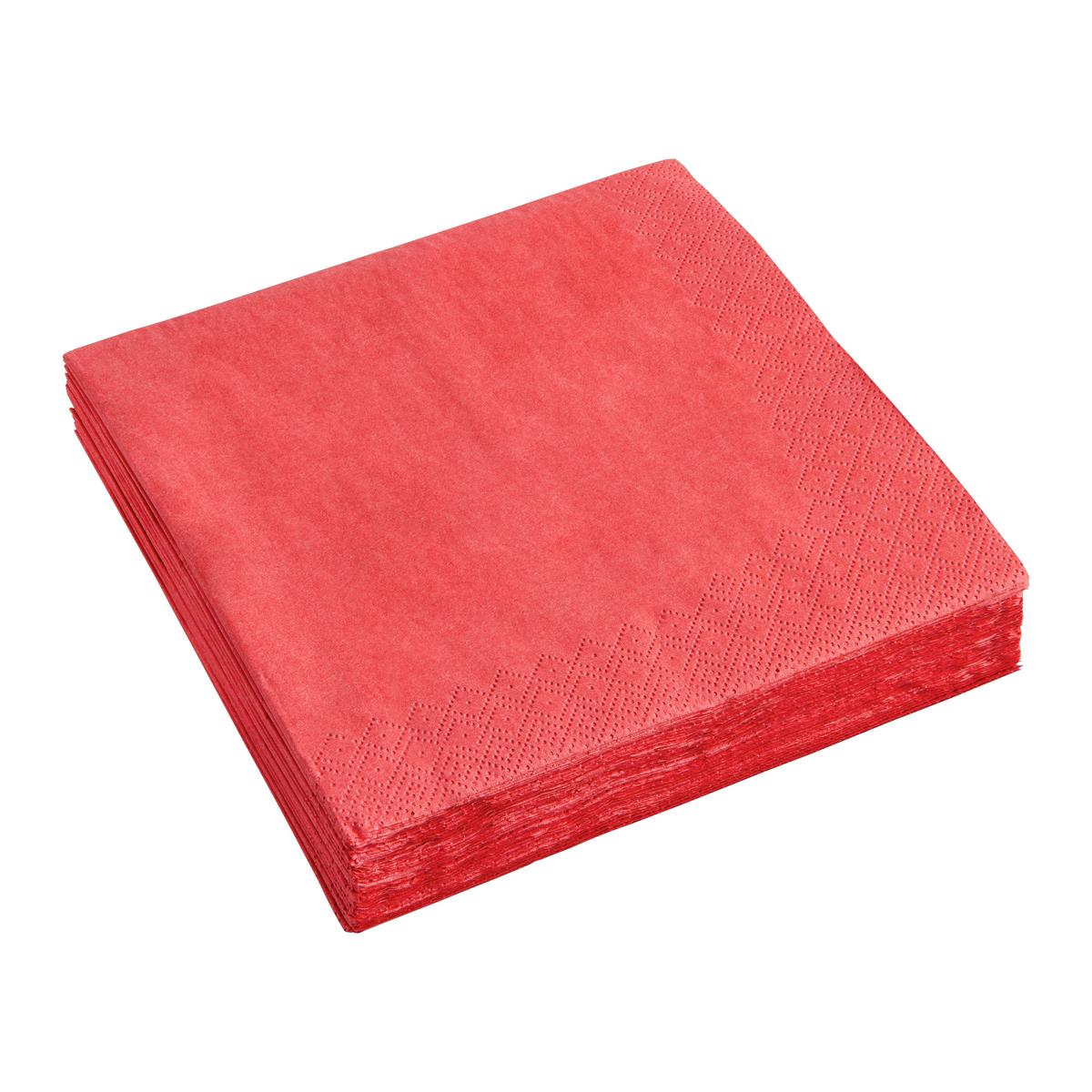 Ubrousek XMAS - červená, Konvenční, papír (33/33cm)