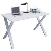 Schreibtisch Lona L: 110 cm Weiß - Weiß, MODERN, Holzwerkstoff/Metall (110/50/76cm) - MID.YOU