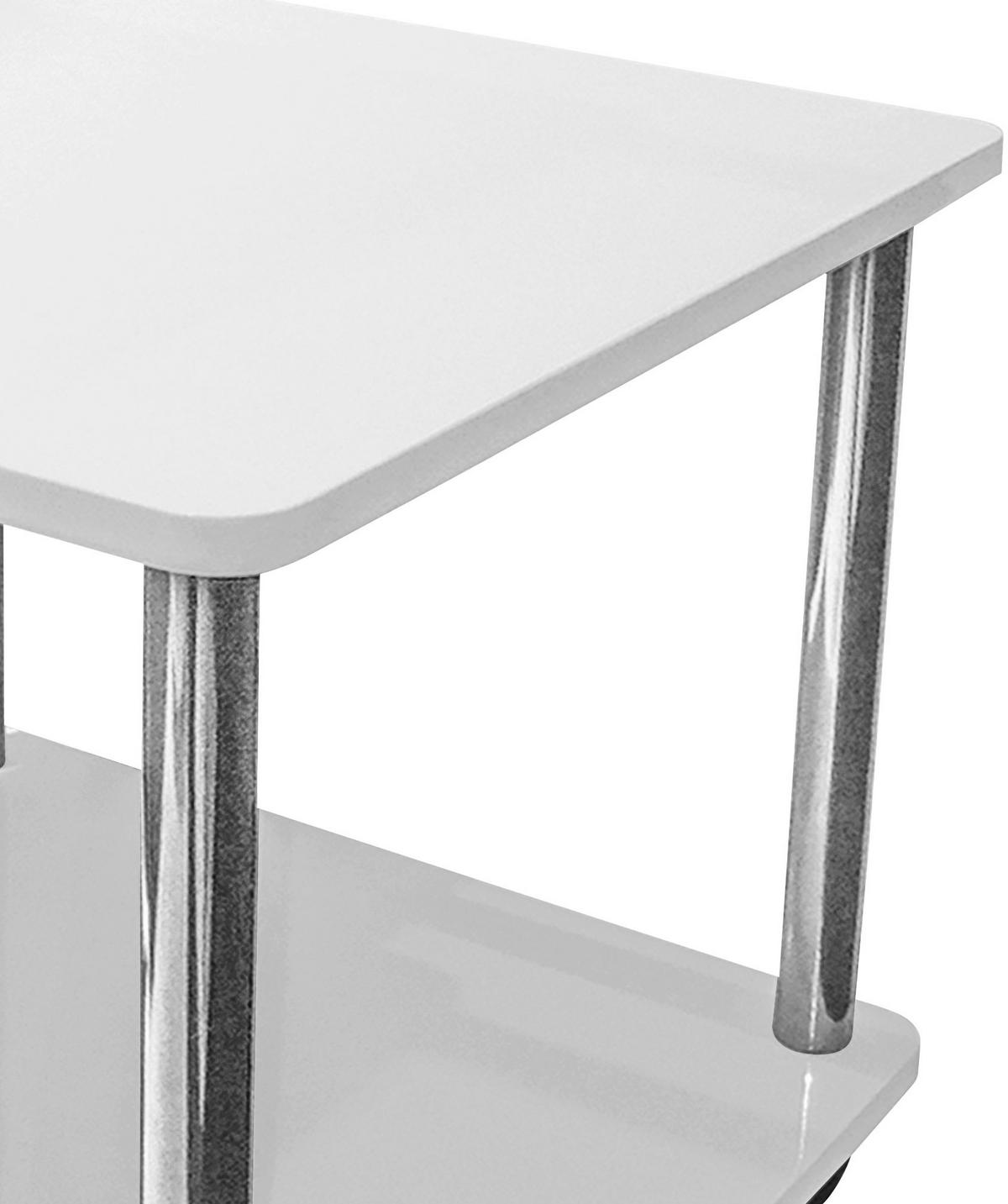Kisasztal Paul - fehér, Modern, műanyag/faalapú anyag (40/41,5/40cm)
