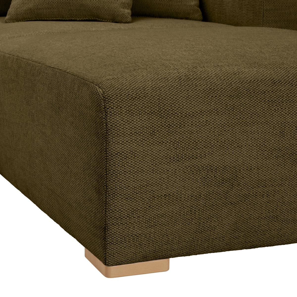 Wohnlandschaft Vouge Grün U: 283x371x208 Cm - Buchefarben/Schwarz, KONVENTIONELL, Textil (283/371/208cm) - Livetastic