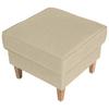 Polsterhocker Lorris Beige Flachgewebe H: 53 cm - Beige/Buchefarben, MODERN, Textil (53/53/45cm) - Max Winzer