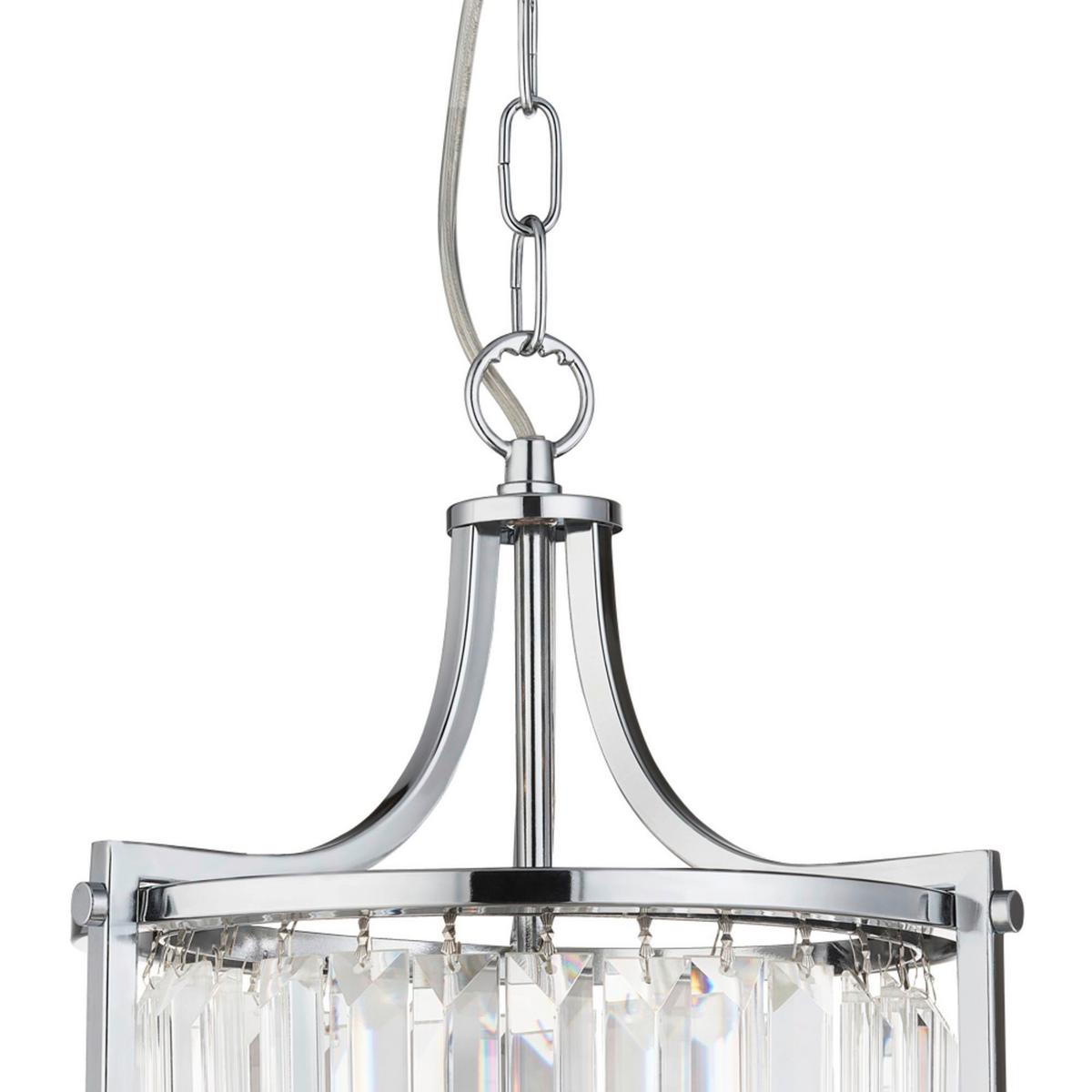 Hängeleuchte Victoria H: 150 cm 2-Flammig - Chromfarben, Design, Glas/Metall (26/150cm)