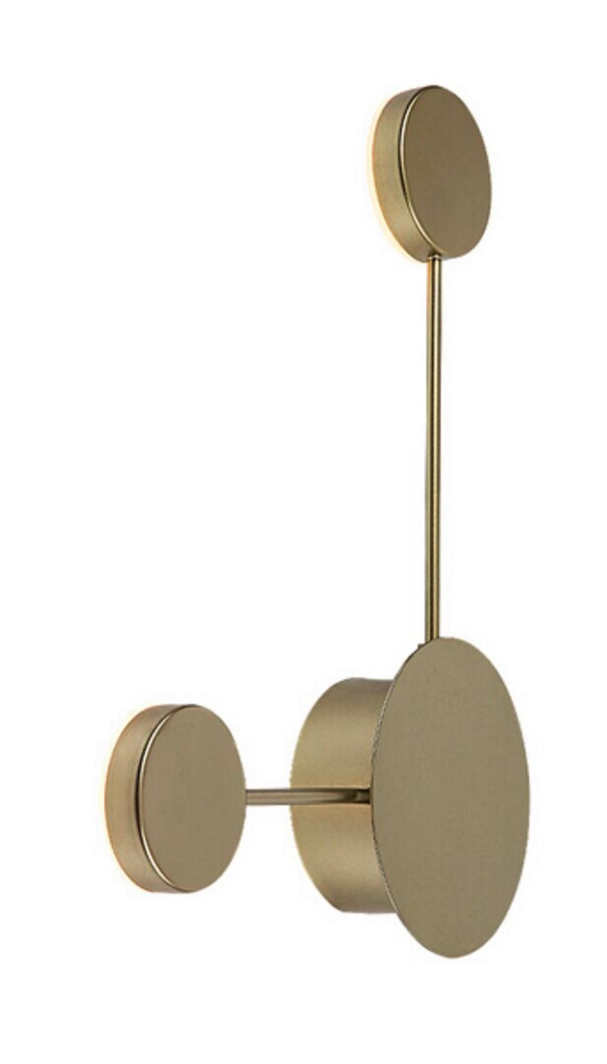 NÁSTENNÉ SVIETIDLO AMADEO - biela/zlatá, Modern, kov/plast (44/47.5/6cm)