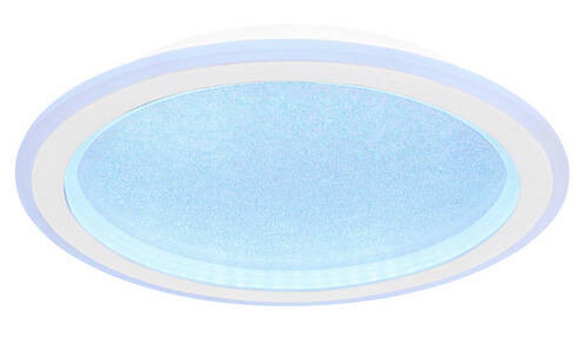 Led-deckenleuchte 48917-24rgb - Opal/Weiß, Trend, Kunststoff/Metall (40/5cm) - Globo