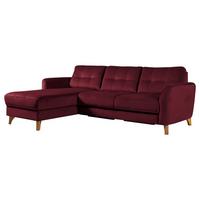 Ecksofa Nordic, Rot S: 168x238 cm - Buchefarben/Rot, Design, Textil (168/238cm) - Livetastic
