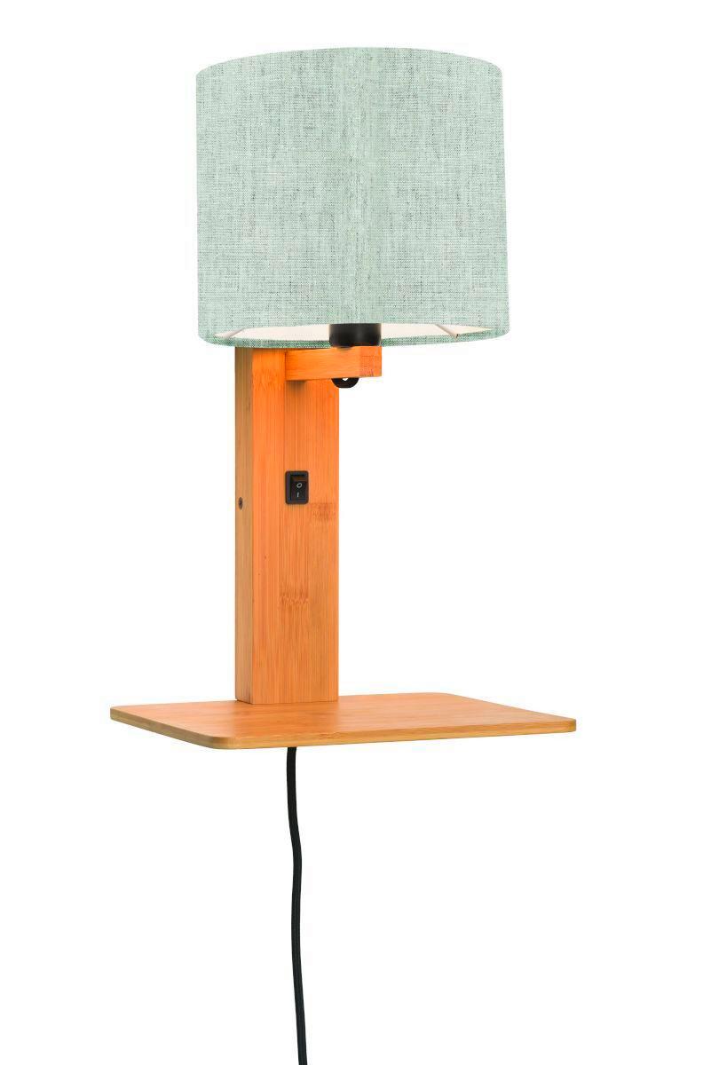 Wandleuchte Andes/w1/n/1815/ll - Naturfarben, Trend, Holz/Textil (19/24/36cm) - Good & Mojo