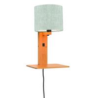 Wandleuchte Andes/w1/n/1815/ll - Naturfarben, Trend, Holz/Textil (19/24/36cm) - Good & Mojo