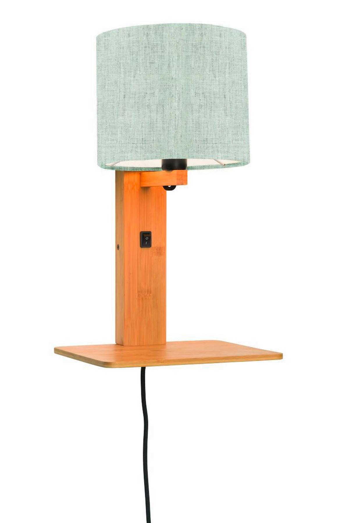 Wandleuchte Andes/w1/n/1815/ll - Naturfarben, Trend, Holz/Textil (19/24/36cm) - Good & Mojo