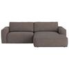 Ecksofa Lasso Taupe S: 283x175 cm - Taupe/Schwarz, MODERN, Textil (283/175cm) - MID.YOU