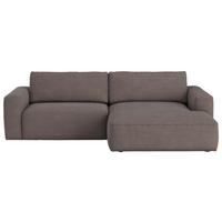 Ecksofa Lasso Taupe S: 283x175 cm - Taupe/Schwarz, MODERN, Textil (283/175cm) - MID.YOU