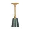 Kerzenständer Fayya Grün/ Goldfarben DxH 10x30 cm - Goldfarben/Grün, Trend, Stein/Metall (10/30/10cm) - Kayoom