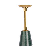 Kerzenständer Fayya Grün/ Goldfarben DxH 10x30 cm - Goldfarben/Grün, Trend, Stein/Metall (10/30/10cm) - Kayoom