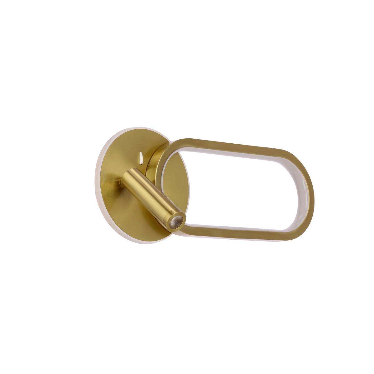 Led-wandleuchte 22-35684 Monet - Goldfarben/Weiß, KONVENTIONELL, Kunststoff/Metall (35/6.5/15cm)