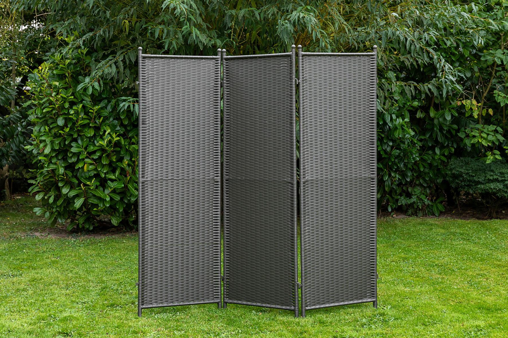 Paravent Paravent - Grau, MODERN, Kunststoff/Metall (183/183cm) - Ambia Garden