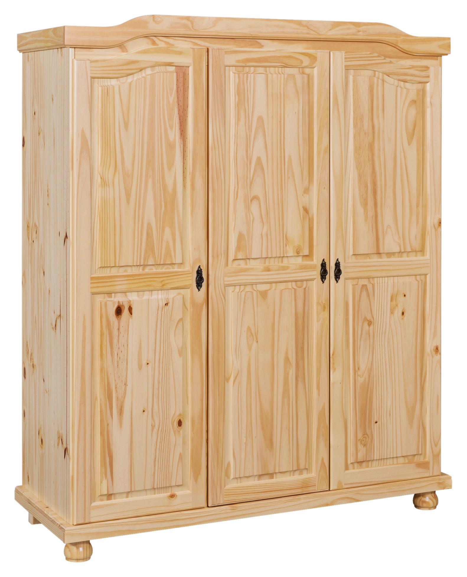 Drehtürenschrank Massiv 150cm Bern, Kiefer - Naturfarben, LIFESTYLE, Holz (150/180/56cm) - MID.YOU