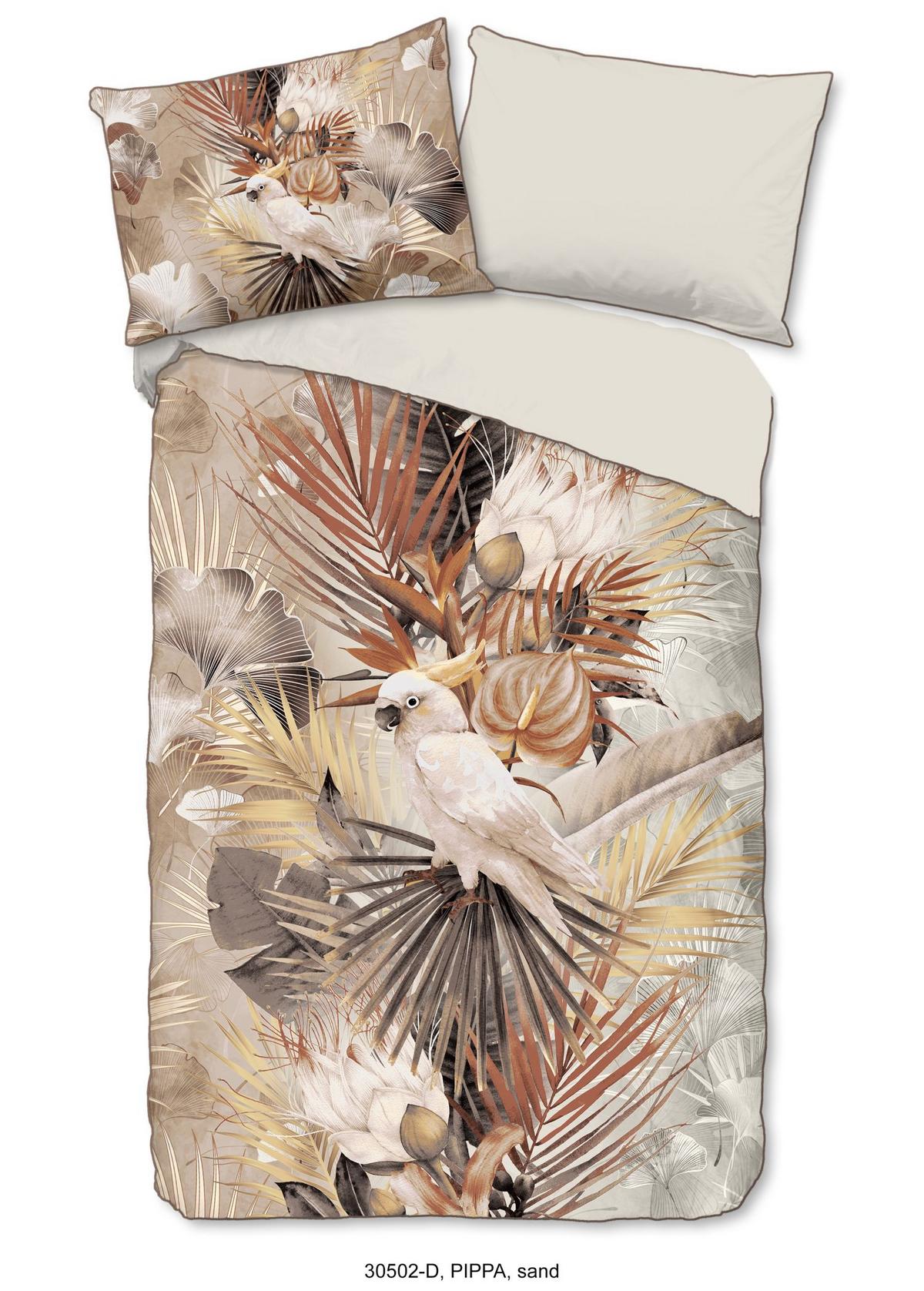 Bettwäsche Pippa Sandfarben Beige 140x200 Cm - Sandfarben/Beige, LIFESTYLE, Textil (140/200cm)