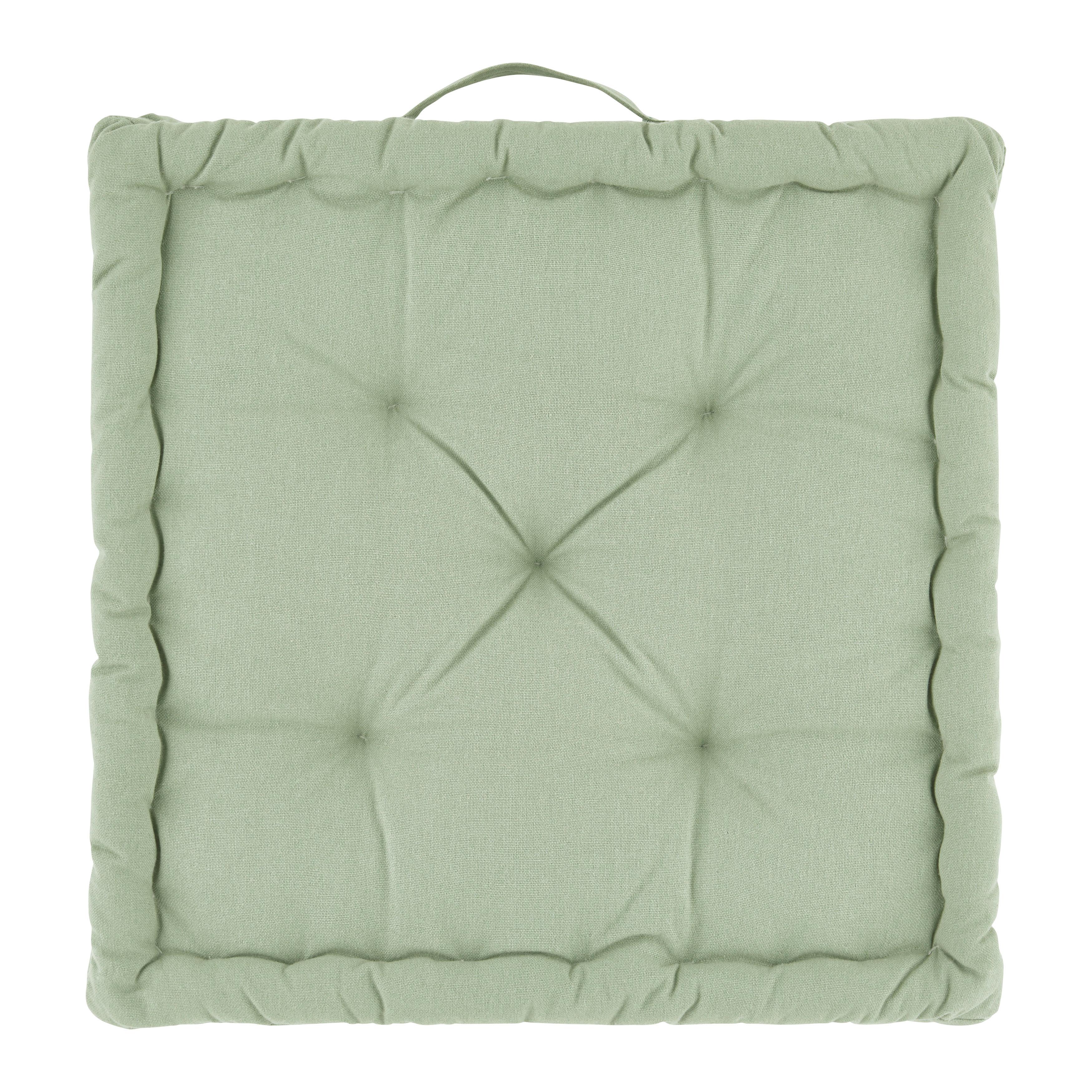 POLŠTÁŘ NA BOX BO - světle zelená, textil (40/40/6cm) - Mömax