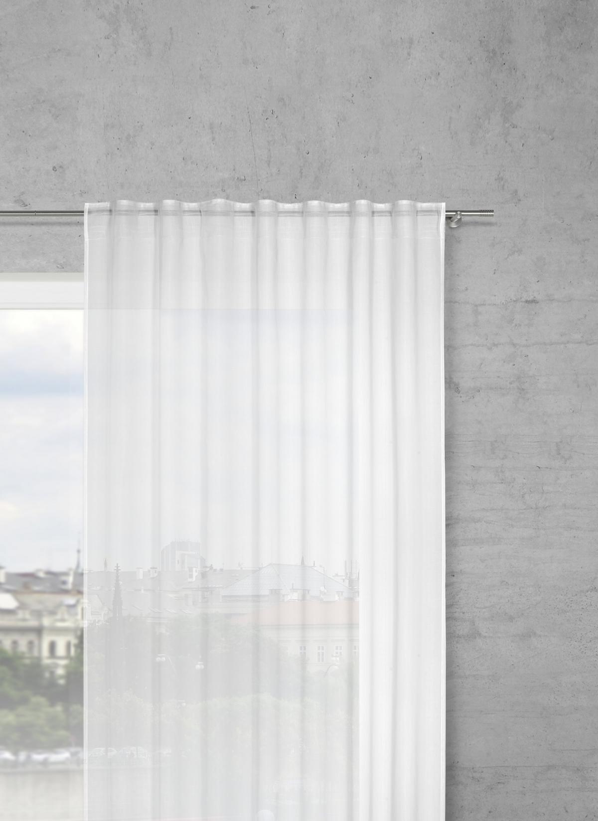 HOTOVÝ ZÁVES LEO TRANSPARENT 2 KS -AKT- - prírodná farba, Konventionell, textil (140/255cm) - Premium Living