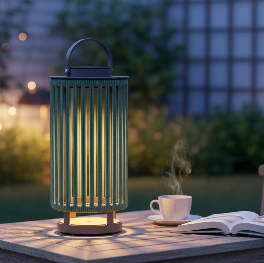 Solárne svietidlo MADONNA zelené - zelená, Modern, kov/textil (22/45/22cm) - Bessagi Garden