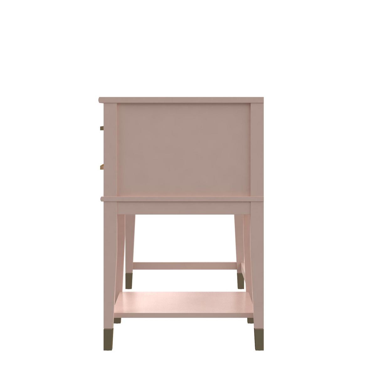 Schreibtisch Westerleigh Rosa 77 cm - Rosa, Design, Holzwerkstoff/Metall (115/77/49cm) - MID.YOU