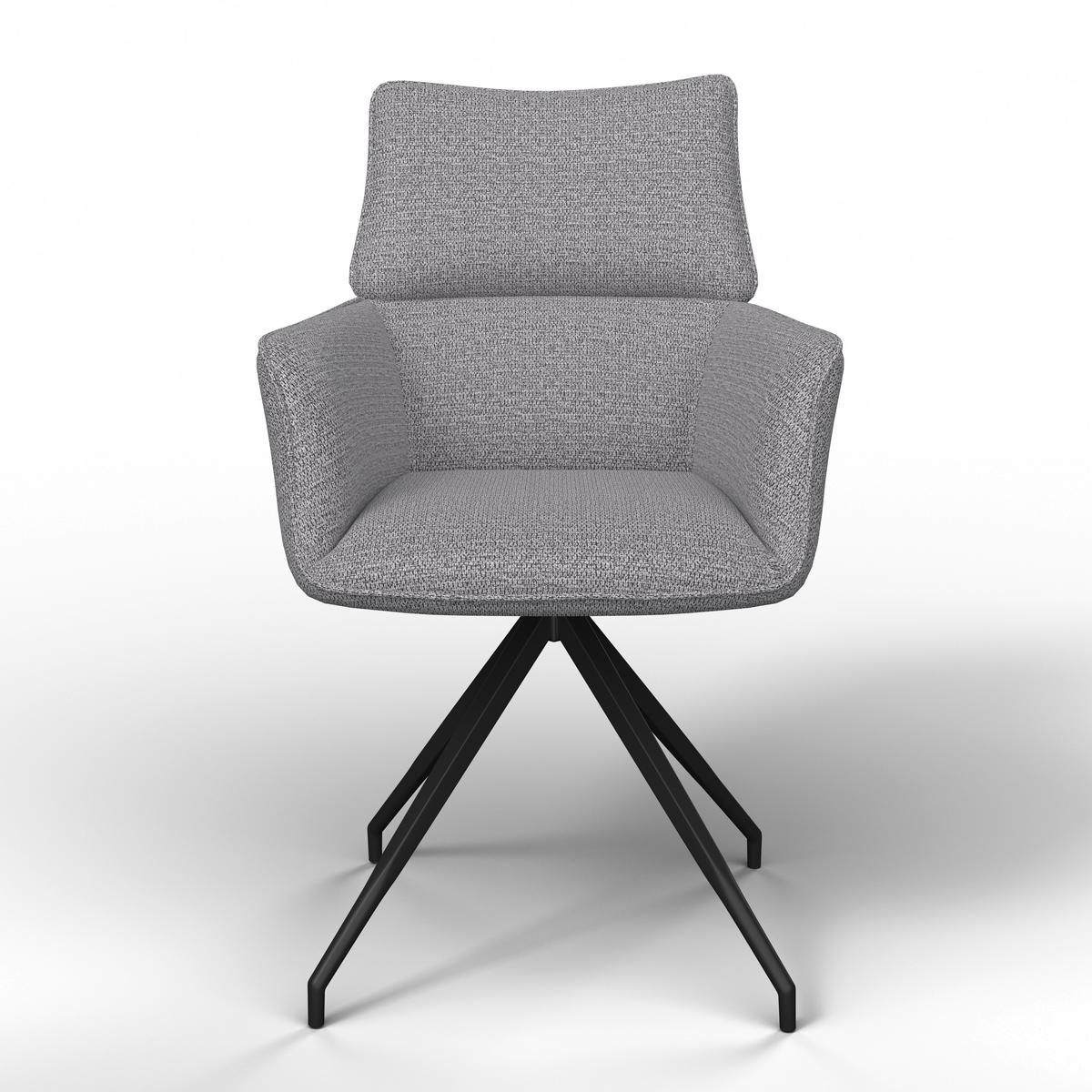 Stolička PAOLO sivá - čierna/sivá, Modern, kov/drevo (57/89/62cm) - Bessagi Home